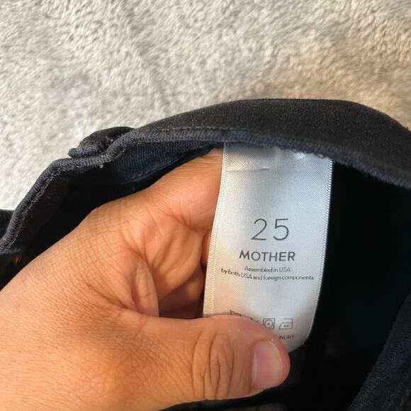 Mother The Stunner‎ Double Zip Ankle Step Fray In Not Guilty Black Size 25 - Picture 8 of 10